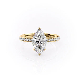 The Marilyn Set With A 4.5 Carat Marquise Moissanite