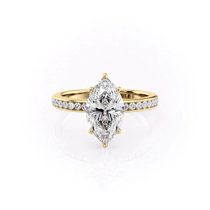 The Marilyn Set With A 1 Carat Marquise Lab Diamond