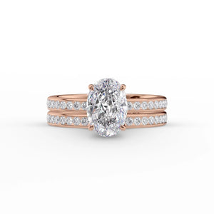 The Marilyn Set With A 1 Carat Oval Lab Diamond