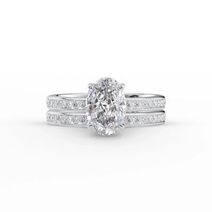The Marilyn Set With A 4 Carat Oval Moissanite
