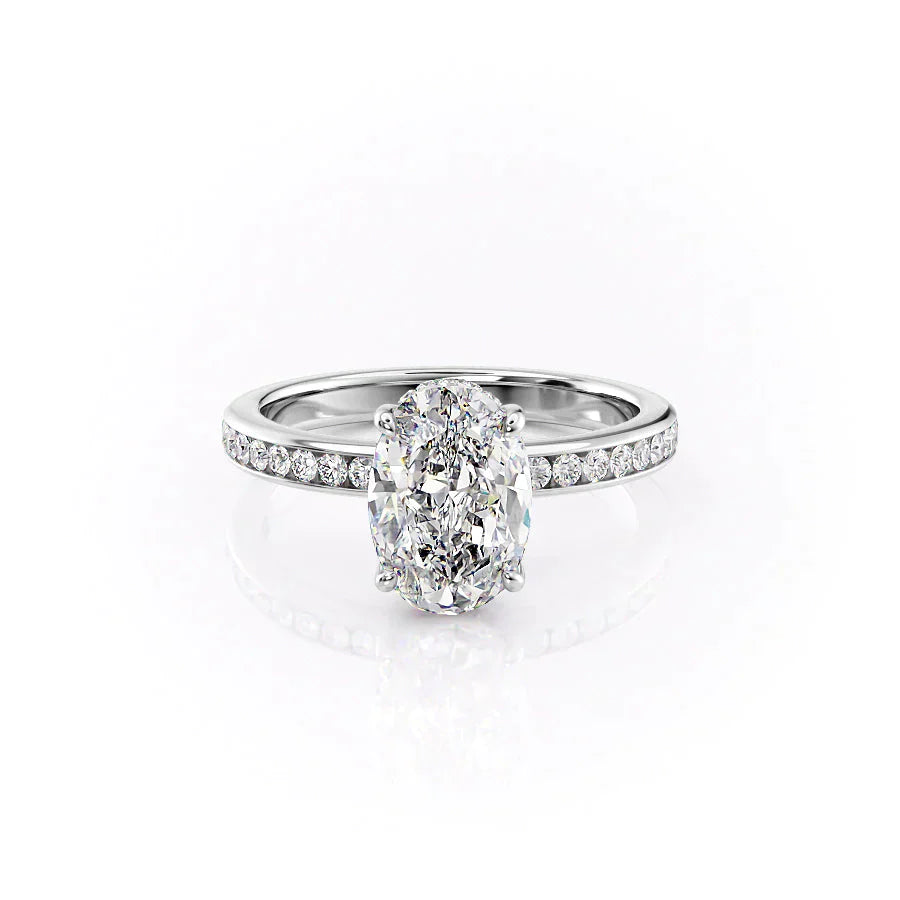 The Marilyn Set With A 3 Carat Oval Lab Diamond