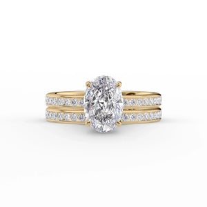 The Marilyn Set With A 1.5 Carat Oval Moissanite