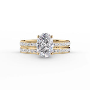 The Marilyn Set With A Oval Moissanite