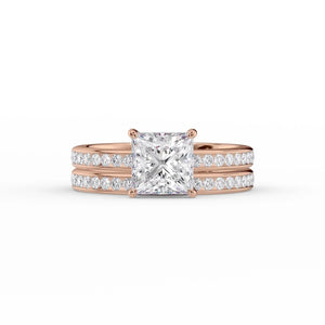 The Marilyn Set With A 5 Carat Princess Moissanite