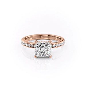 The Marilyn Set With A 1 Carat Princess Lab Diamond