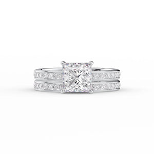 The Marilyn Set With A 1 Carat Princess Lab Diamond