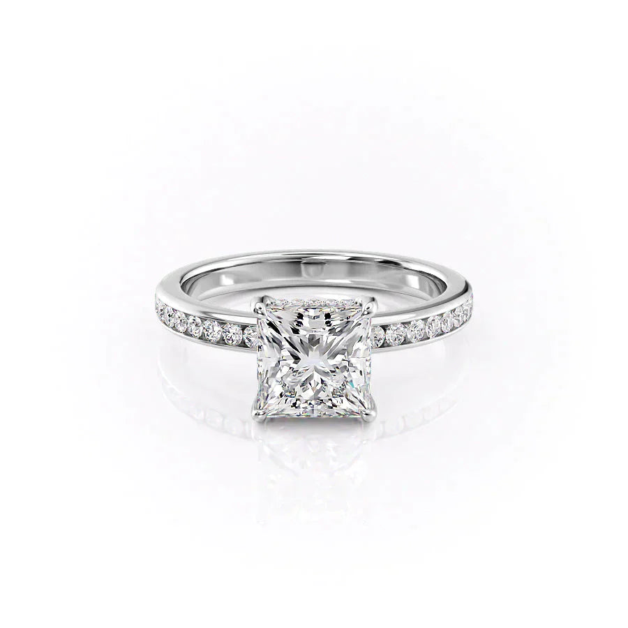 The Marilyn Set With A 1 Carat Princess Lab Diamond
