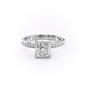 The Marilyn Set With A 3 Carat Princess Moissanite