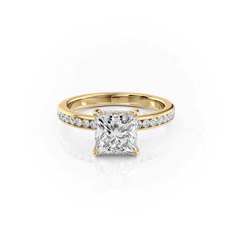 The Marilyn Set With A 5 Carat Princess Moissanite