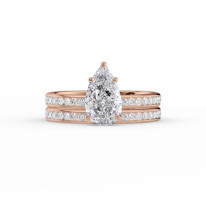 The Marilyn Set With A Pear Moissanite