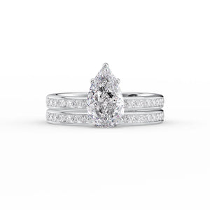 The Marilyn Set With A 4.5 Carat Pear Moissanite