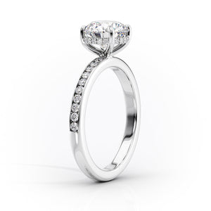 The Marilyn Set With A 1 Carat Princess Moissanite