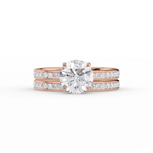The Marilyn Set With A 2 Carat Round Moissanite