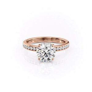 The Marilyn Set With A 2.5 Carat Round Moissanite