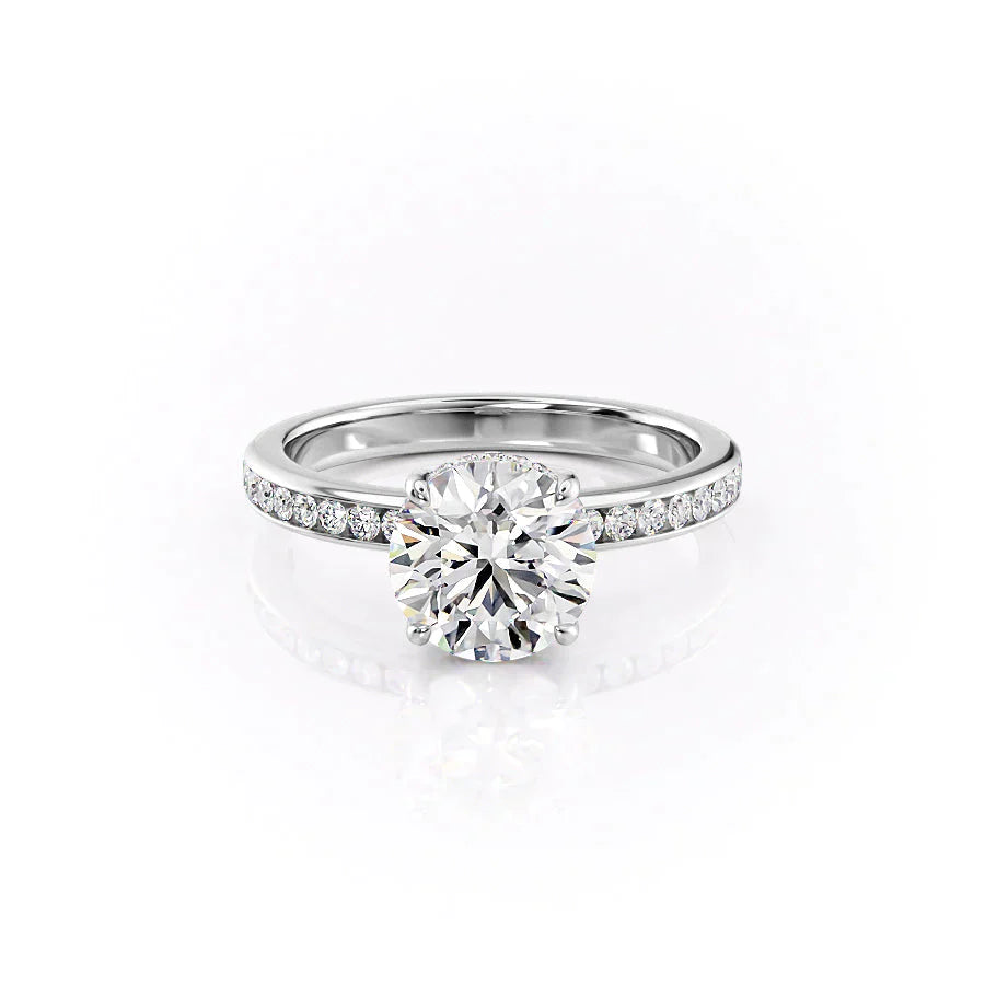The Marilyn Set With A 3 Carat Round Moissanite