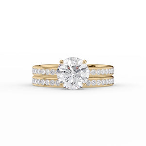 The Marilyn Set With A 3.5 Carat Round Moissanite