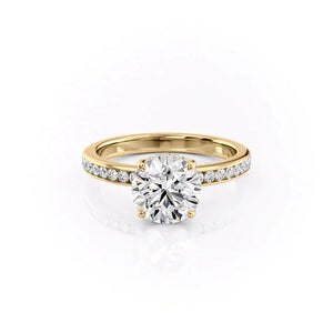 The Marilyn Set With A 3.5 Carat Round Moissanite