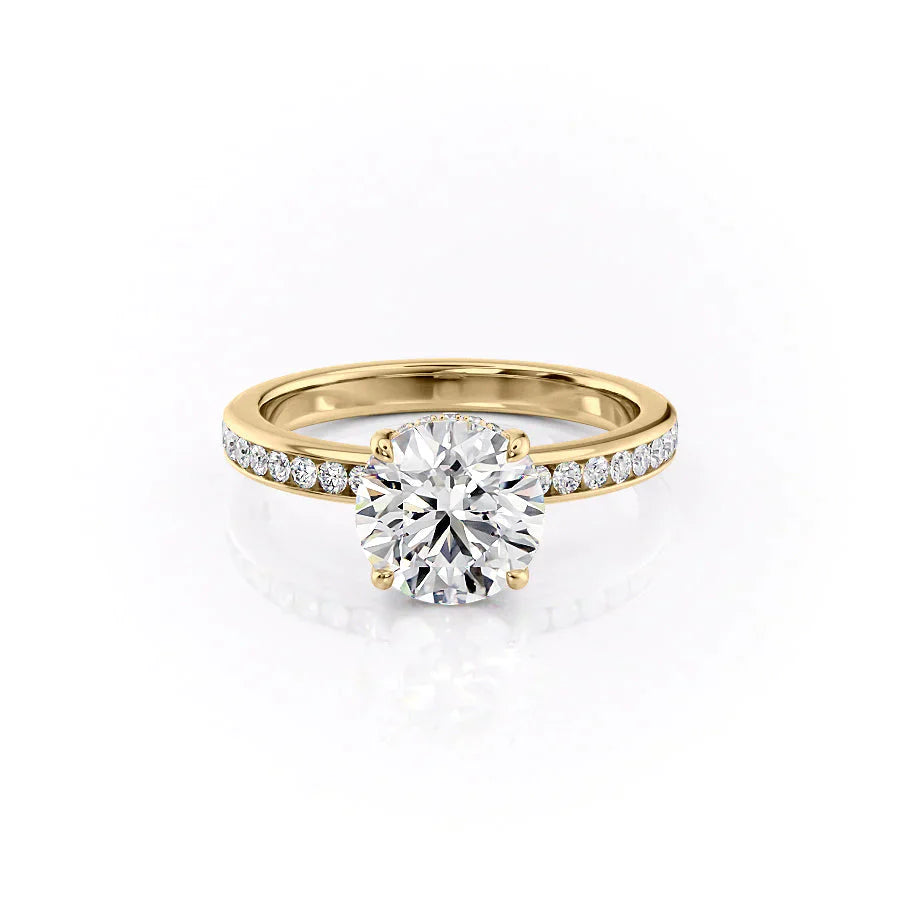 The Marilyn Set With A 1 Carat Round Moissanite