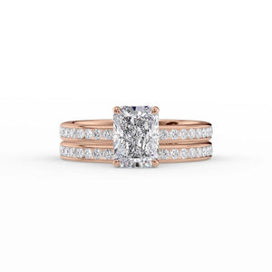 The Marilyn Set With A 2 Carat Radiant Moissanite