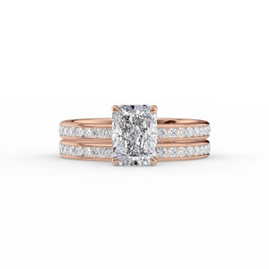 The Marilyn Set With A 2 Carat Radiant Moissanite