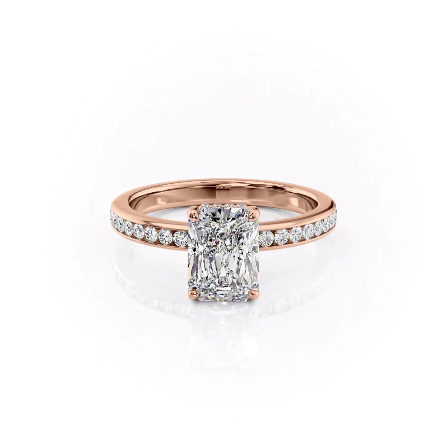The Marilyn Set With A 2.5 Carat Radiant Lab Diamond