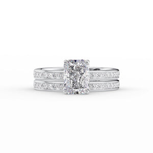 The Marilyn Set With A 2 Carat Radiant Lab Diamond