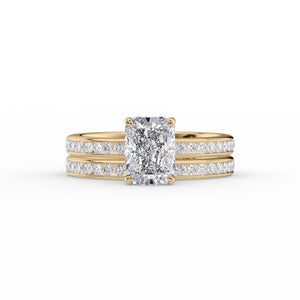 The Marilyn Set With A 2.5 Carat Radiant Lab Diamond
