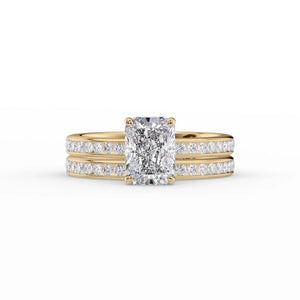 The Marilyn Set With A 1.5 Carat Radiant Moissanite