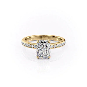 The Marilyn Set With A 3 Carat Radiant Lab Diamond