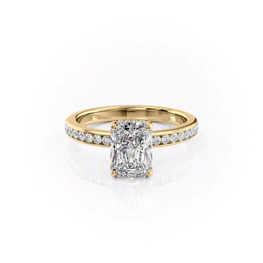 The Marilyn Set With A 2 Carat Radiant Moissanite