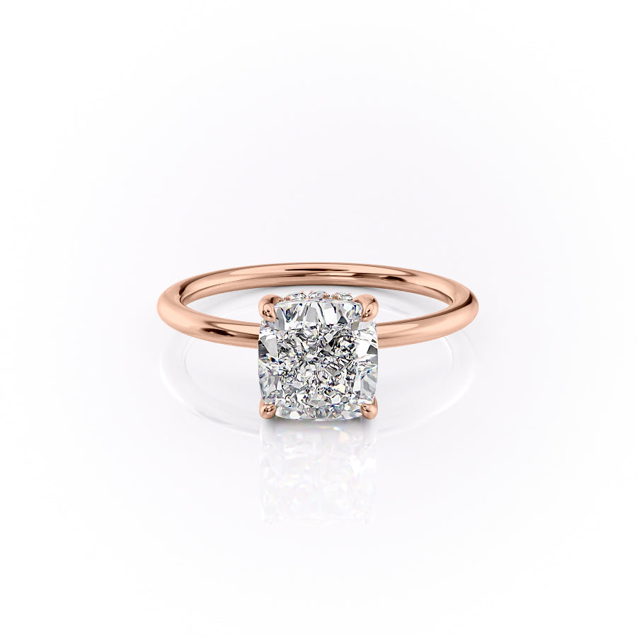 The Sandra Set With A 1 Carat Cushion Lab Diamond