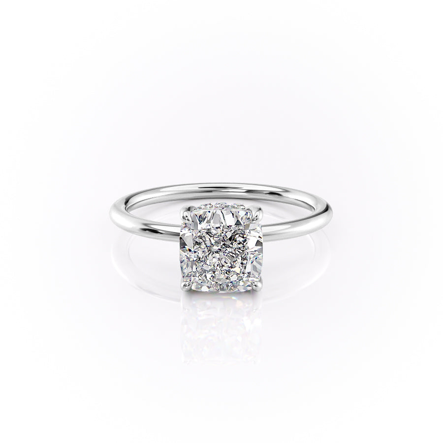 The Sandra Set With A 1 Carat Cushion Lab Diamond