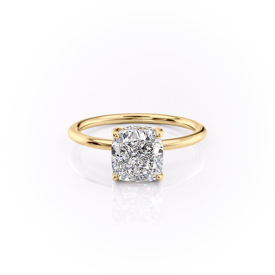 The Sandra Set With A 2.5 Carat Cushion Lab Diamond