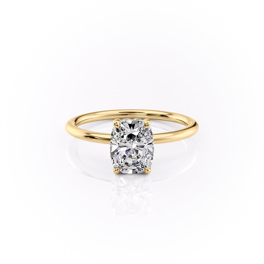 The Sandra Set With A 2 Carat Elongated Cushion Lab Diamond