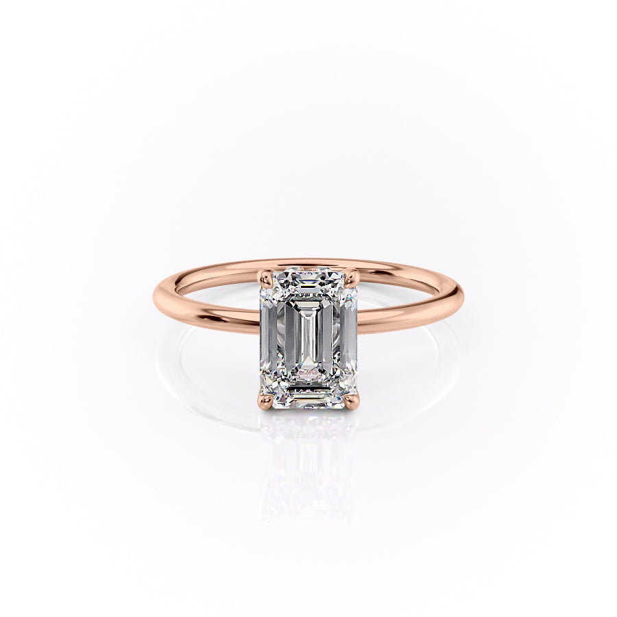 The Sandra Set With A 2 Carat Emerald Lab Diamond