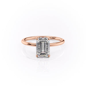The Sandra Set With A 1.5 Carat Emerald Lab Diamond