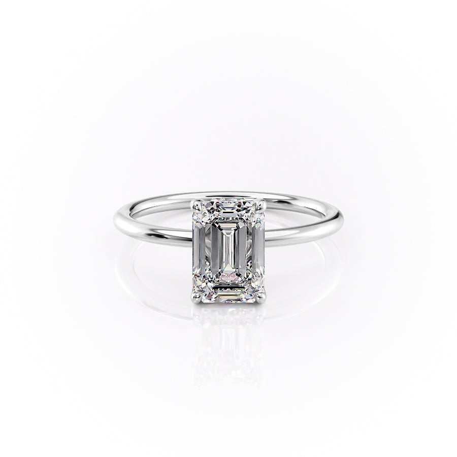 The Sandra Set With A 1 Carat Emerald Lab Diamond