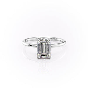 The Sandra Set With A 1.5 Carat Emerald Lab Diamond