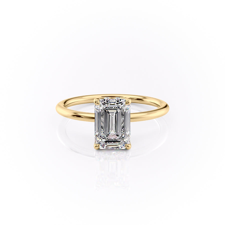 The Sandra Set With A 1.5 Carat Emerald Lab Diamond