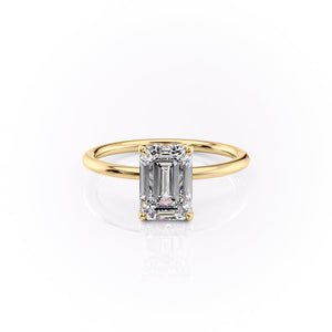 The Sandra Set With A 4.5 Carat Emerald Moissanite