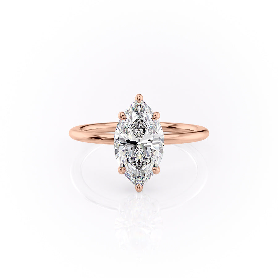 The Sandra Set With A 1.5 Carat Marquise Lab Diamond