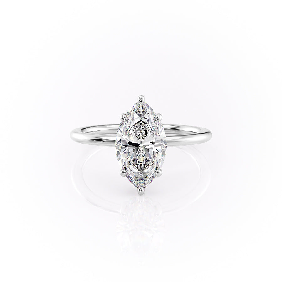 The Sandra Set With A 1 Carat Marquise Lab Diamond