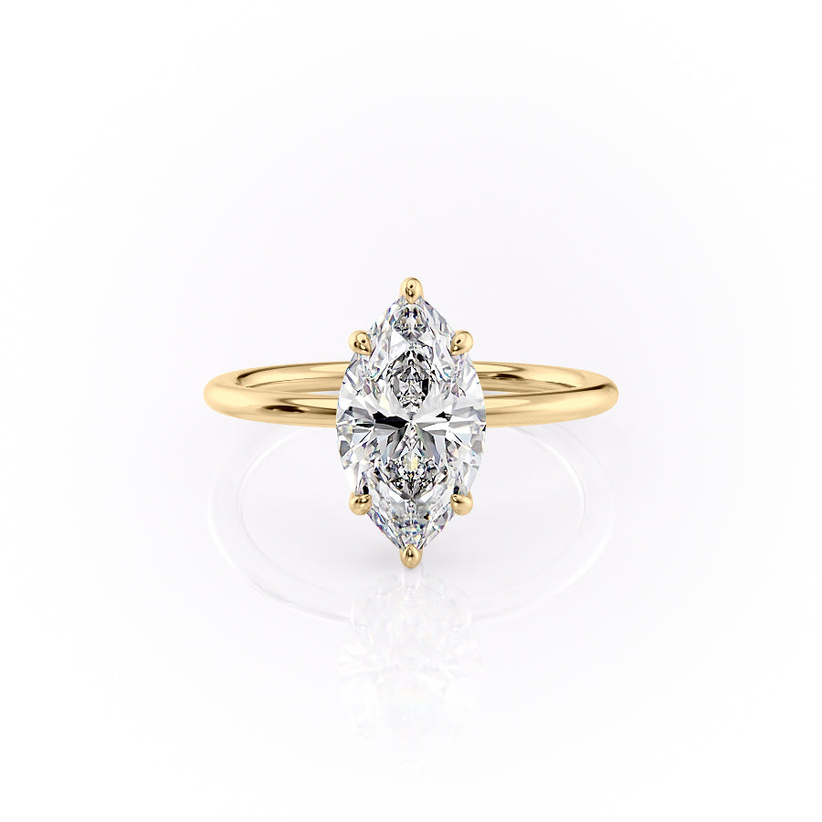 The Sandra Set With A 1.5 Carat Marquise Lab Diamond