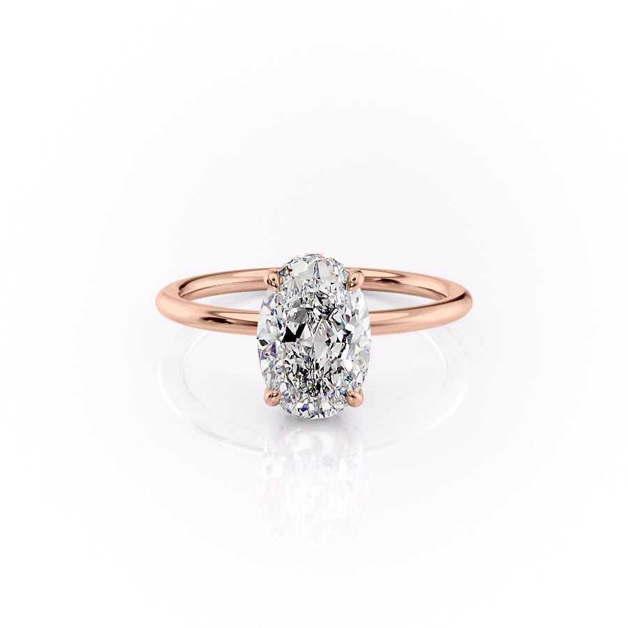 The Sandra Set With A 3 Carat Oval Lab Diamond