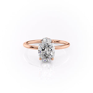 The Sandra Set With A 1.5 Carat Oval Moissanite