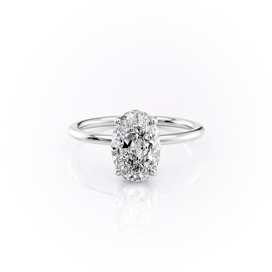 The Sandra Set With A 2.5 Carat Oval Lab Diamond