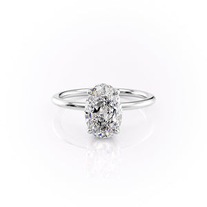 The Sandra Set With A 1 Carat Oval Lab Diamond