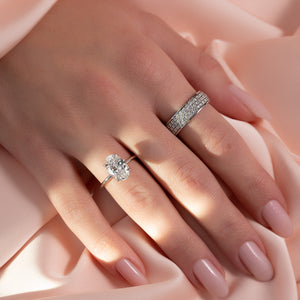 The Sandra Set With A 2 Carat Oval Lab Diamond