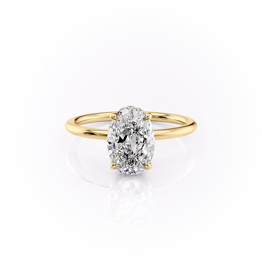 The Sandra Set With A 1 Carat Oval Lab Diamond