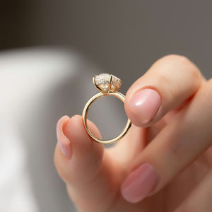 The Sandra Set With A Oval Moissanite